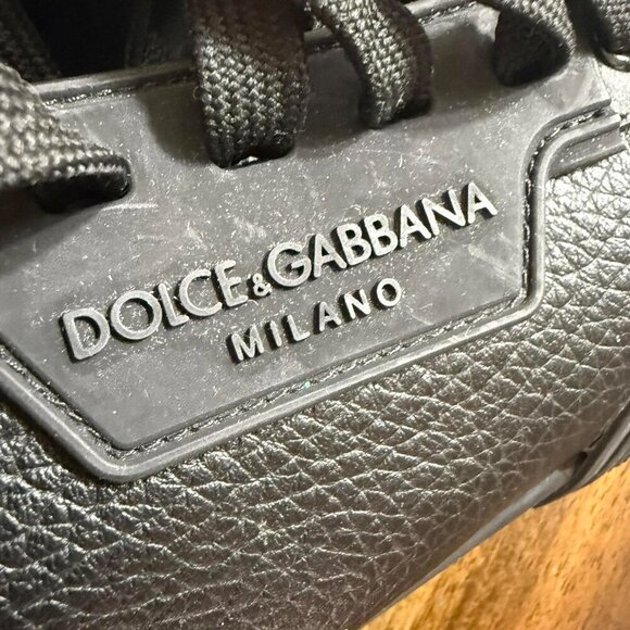 Dolce & Gabbana Alta Bott Sneaker Shoe Size 7 Black - Picture 8 of 9